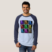 シェークスピアポップ・アートのアート Tシャツ (正面フル)