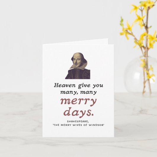 シェークスピアメリー日シアター結婚ズ婚約 カード (黄色い花)