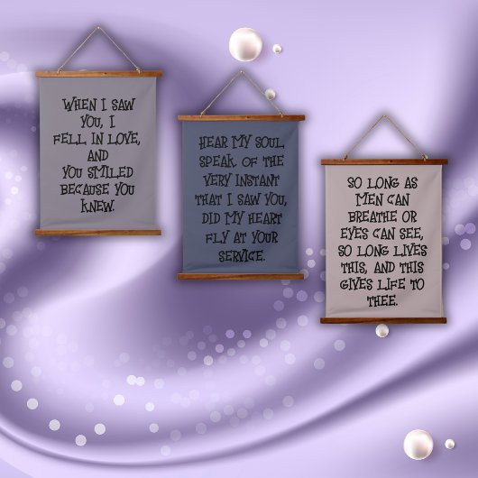 シェークスピア三愛セット | 吊り下げ型タペストリー