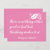 シェークスピア以外に良い考えることはない ポストカード (正面/裏面)