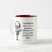 シェークスピア侮辱 – 終わりよき万能 ツートーンマグカップ (正面左)