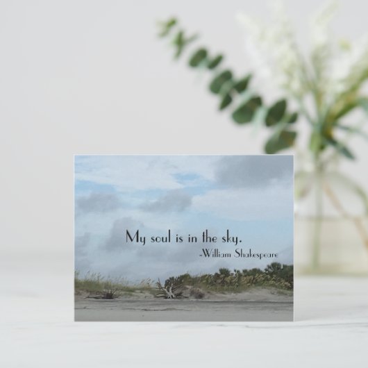 シェークスピア引用文ビーチシーン ポストカード (スタンド正面)