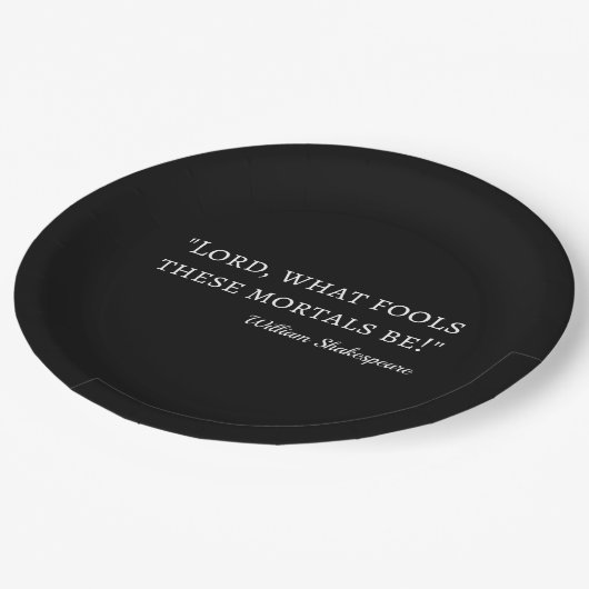 シェークスピア引用文フールマンズI ペーパープレート (アングル)