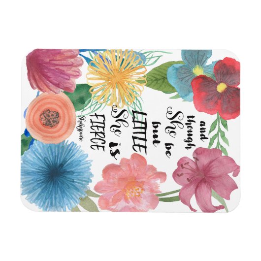 シェークスピア引用文彼女は小さく激しい磁石である マグネット (横)