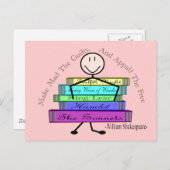 シェークスピア引用文棒人間たちデザイン ポストカード (正面/裏面)