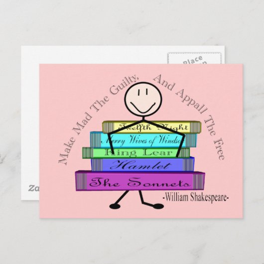 シェークスピア引用文棒人間たちデザイン ポストカード (正面/裏面)
