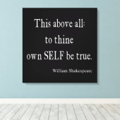 シェークスピア引用文自己を真の引用文にする キャンバスプリント (インサイチュ (ウッドフロア))