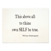 シェークスピア引用文自己を真の引用文にする フォトプリント (正面)
