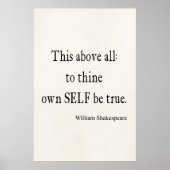 シェークスピア引用文自己を真の引用文にする ポスター (正面)