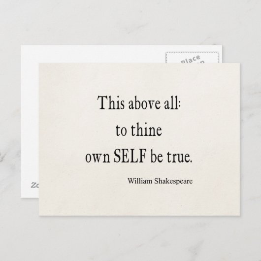 シェークスピア引用文自己を真の引用文にする ポストカード (正面/裏面)