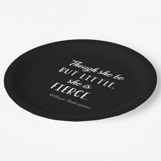 シェークスピア引用文 – ほとんど激しいII ペーパープレート (アングル)