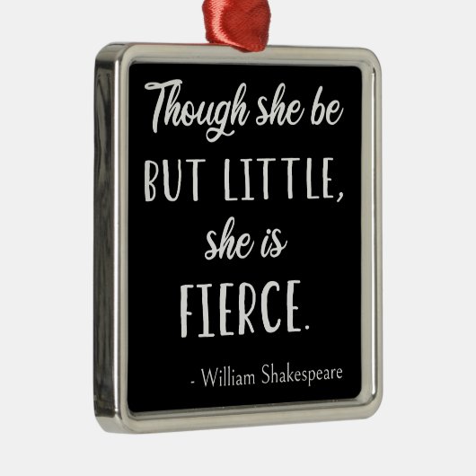 シェークスピア引用文 – ほとんど激しいII メタルオーナメント (右)