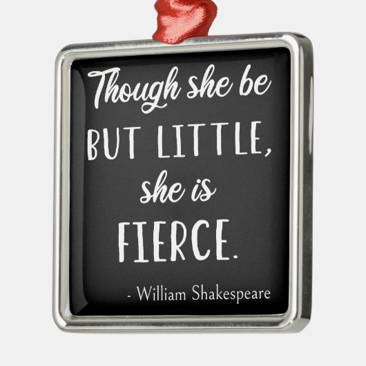 シェークスピア引用文 – ほとんど激しいII メタルオーナメント (左)