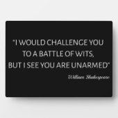 シェークスピア引用文 – ウィッツの戦い フォトプラーク (正面)