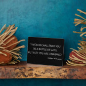 シェークスピア引用文 – ウィッツの戦い フォトプラーク (側面)