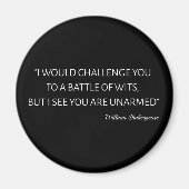 シェークスピア引用文 – ウィッツの戦い マグネット (正面)