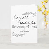 シェークスピア引用文 カード (黄色い花)