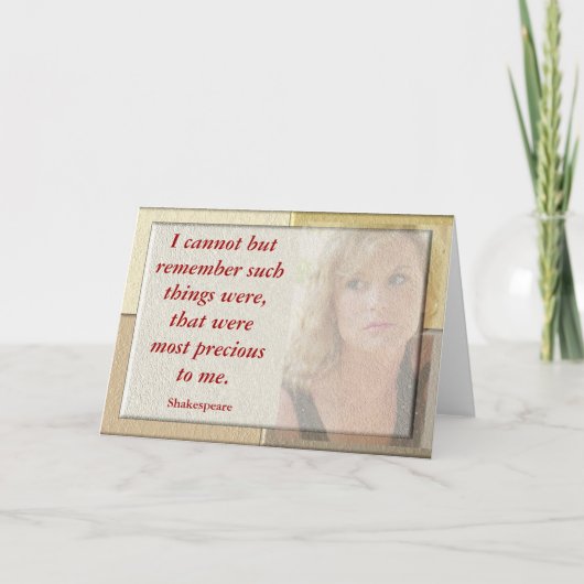 シェークスピア引用文 – グリーティングカード サンキューカード (正面)