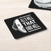 シェークスピア引用文 スクエアペーパーコースター (アングル)