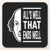 シェークスピア引用文 スクエアペーパーコースター (正面)