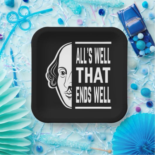 シェークスピア引用文 ペーパープレート (パーティー)