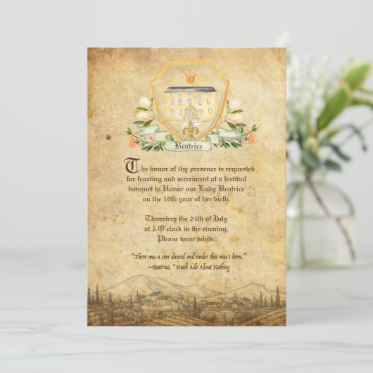 シェークスピア引用文 |何も起こらない大騒ぎ 招待状 (スタンド正面)