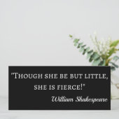 シェークスピア引用文 – 少ないが激しい私 招待状 (スタンド正面)