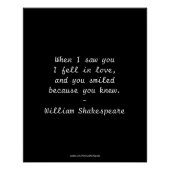 シェークスピア引用文 – 恋に落ちた ポスター (正面)