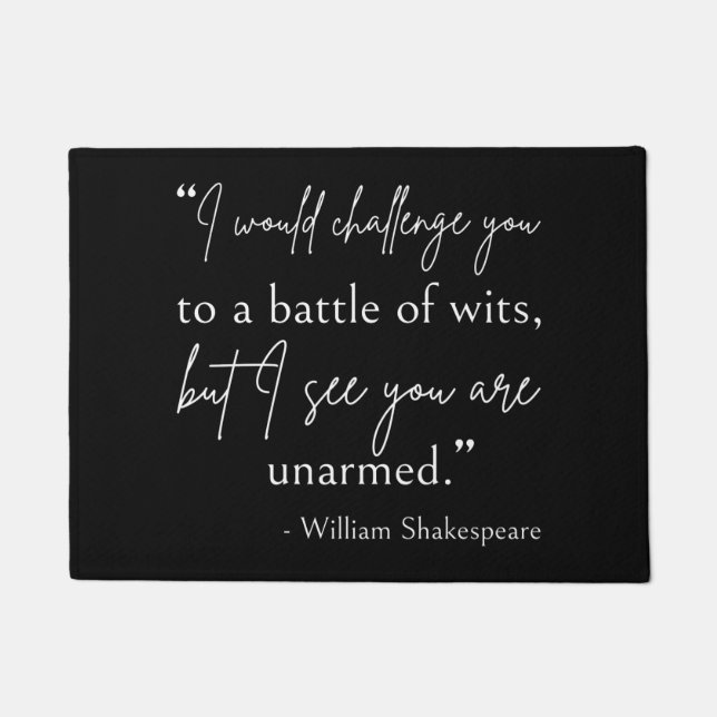 シェークスピア引用文- Battle Of Wits II ドアマット (正面)