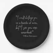 シェークスピア引用文- Battle Of Wits II ペーパープレート (正面)