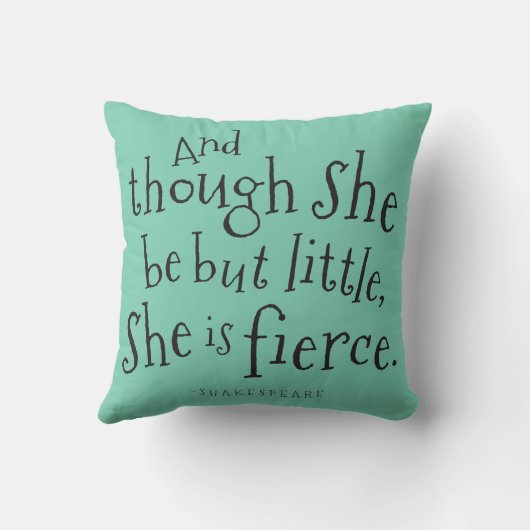 シェークスピア彼女はしかし激しい装飾用クッションしかしあります クッション (裏面)