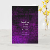 シェークスピア感動的ロマンチックな愛引用文 カード (黄色い花)