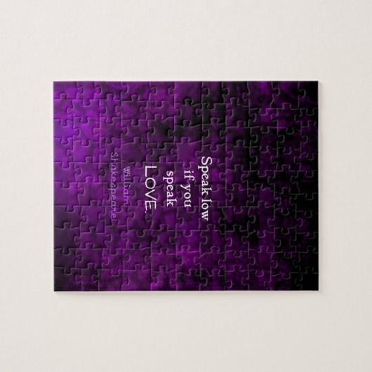 シェークスピア感動的ロマンチックな愛引用文 ジグソーパズル (横)