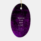 シェークスピア感動的ロマンチックな愛引用文 セラミックオーナメント (右)