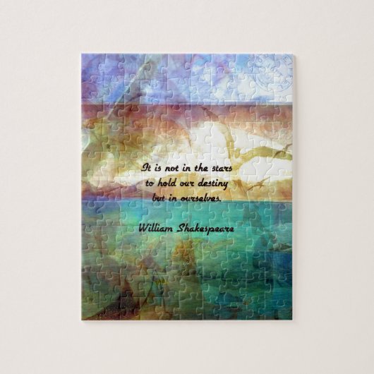 シェークスピア感動的引用文の運命について ジグソーパズル (縦)