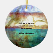 シェークスピア感動的引用文の運命について セラミックオーナメント (正面)