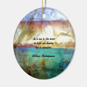 シェークスピア感動的引用文の運命について セラミックオーナメント (左)