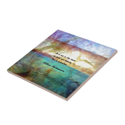 シェークスピア感動的引用文の運命について タイル (側面)