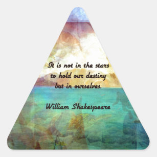シェークスピア感動的引用文の運命について 三角形シール