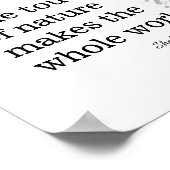 シェークスピア感動的引用文白黒 ポスター (角)