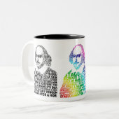 シェークスピア文字デザイン ツートーンマグカップ (正面左)