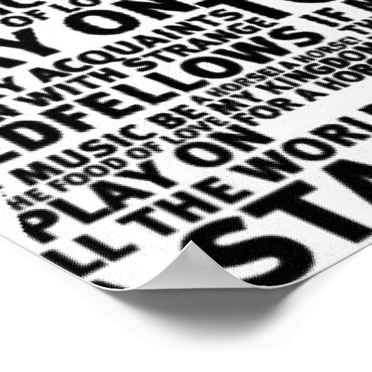 シェークスピア文字デザイン ポスター (角)