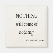 シェークスピア来の引用文は何も無い マグネット (正面)