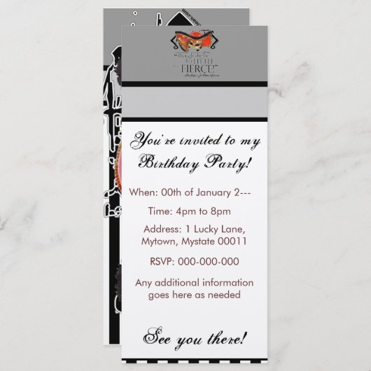 シェークスピア真夏の夜の夢の激しい引用文 招待状 (正面/裏面)