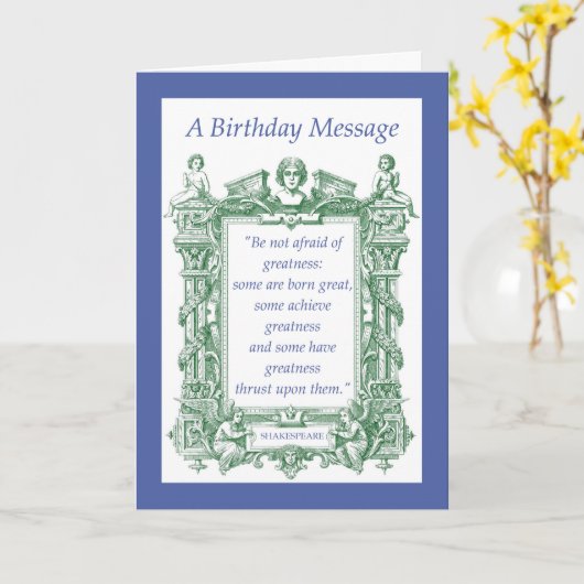 シェークスピア素晴らしフランスの華美誕生日フレームwith カード (黄色い花)