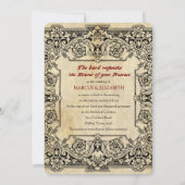 シェークスピア結婚式招待状 招待状 (裏面)