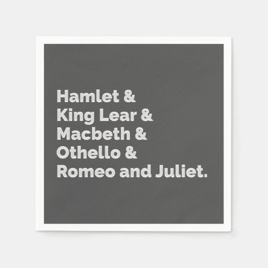 シェークスピア遊I スタンダードカクテルナプキン (正面)