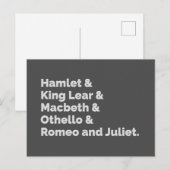 シェークスピア遊I ポストカード (正面/裏面)
