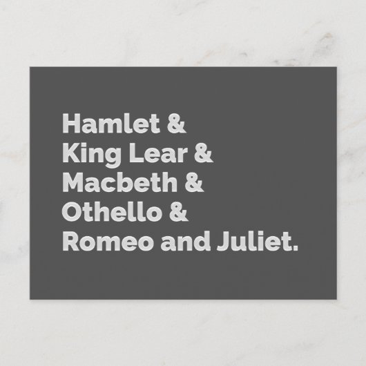 シェークスピア遊I ポストカード (正面)