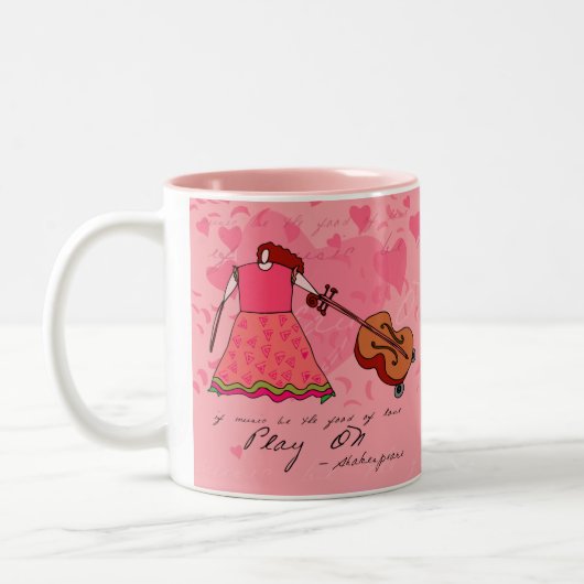 シェークスピア音楽引用文のマグ ツートーンマグカップ (左)
